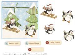 Penguins Having Fun Sledging