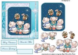 Mice Carols Singers Wish You a Happy Christmas