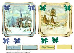 Vintage Church Scene Toppers