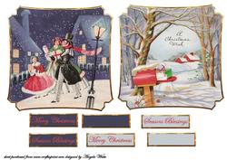 Christmas Vintage Snow Scenes