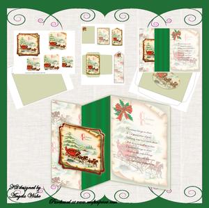 Vintage Christmas Cheer Fold Back Card