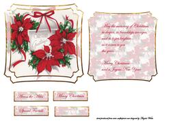 Red Poinsettias Card Front