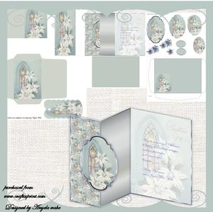 Church Window No Hole Fold Back Card
