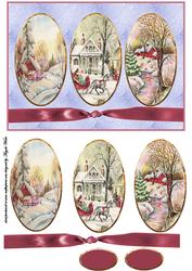 Vintage Cameo Christmas Scenes
