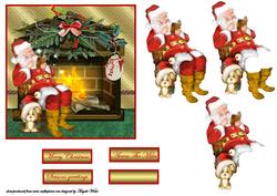 Santa Relaxing in Front of His Fire