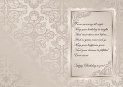 Birthday Insert with Scroll