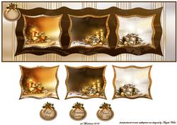 Christmas Candles and Baubles Dl Card