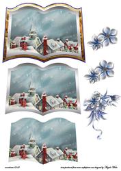 Vintage Christmas Over the Roof Tops