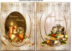 Candles, Baubles, Holly and Gifts Card Fronts