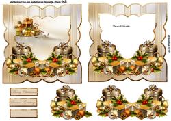 Christmas Baubles and Holly