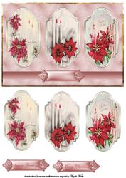 Vintage Candles and Poinsettia