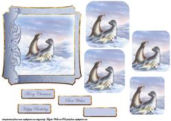 Seals Basking in the Snow