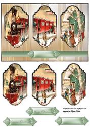Vintage Train Station at Christmas