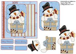Snowman with Gift