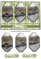 Long Boats on the Canals Panel Card