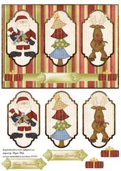 Santa Tree and Reindeer Panel Card