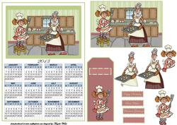 Granny's Kitchen Calendar,card, Bookmark
