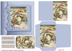 Vintage Christmas Shopping Card Topper and Gift Card