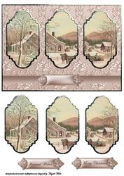 Farmhouse in Winter Panel Card