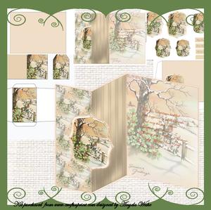 Robin Perched on the Fence Foldback Card