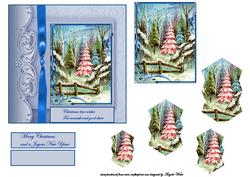 Pink ,blue and Green Christmas Trees