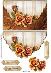 Autumn Rose Mock Envelope