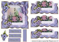 Country Flowers Card Topper and Scallops