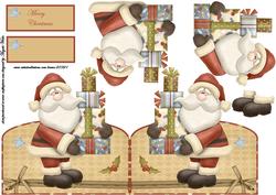 Santa's Gifts Shaped Card and Decoupage