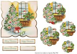 Christmas Tree and Gifts Card Front with Stackers