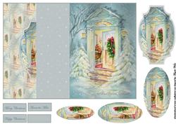 Christmas Welcome to My Home No Hole Fold Back Card