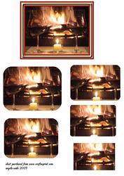 A Romantic Evening with a Glowing Fire