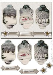 Vintage Winter Scene Panel Card