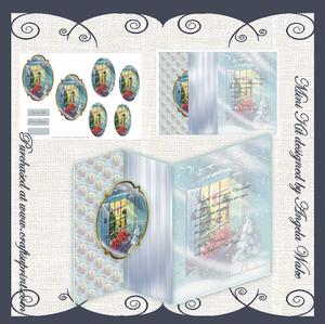 Christmas Tree in the Window No Hole Fold Back Card