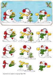 Snowmans Holiday Step by Step