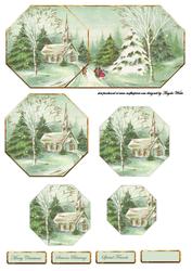Christmas Church Service Shaped Card Front