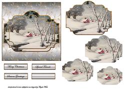 Vintage Hamlet at Christmas Card Front