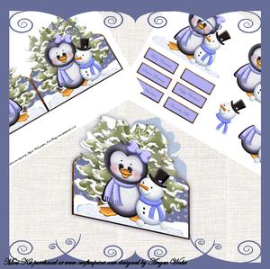 Penguin and Snowman Friends Mini Kit