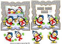 Penguin Fun on Ice Frame Card