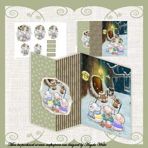 Field Mice Carol Singers No Hole Foldback Card