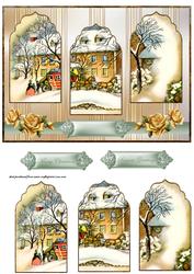 Vintage Christmas Panel Card