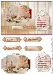 Vintage Christmas Country Scene