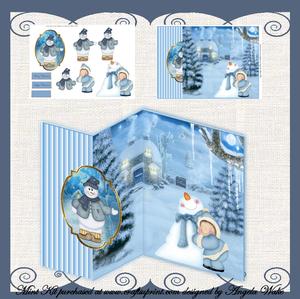 Snowman No Hole Foldback Card Mini Kit