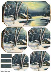 Vintage Moonlight on the River