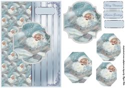 Vintage Blue Santa