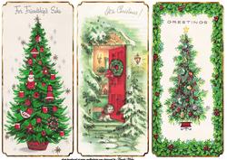 Vintage Christmas Tree and Celebrations Dl Size