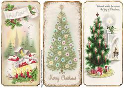 Vintage Christmas Scenes Toppers, Warmest Wishes