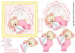 Slumber Teddy Bear Card Front