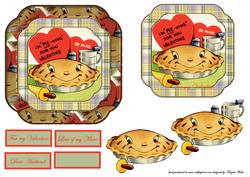 Pie Baked for My Valentine Card Front