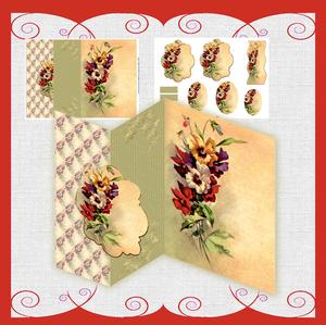 Pansy No Hole Foldback Mini Card Kit