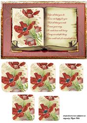 Vintage Poppy Book Card Front